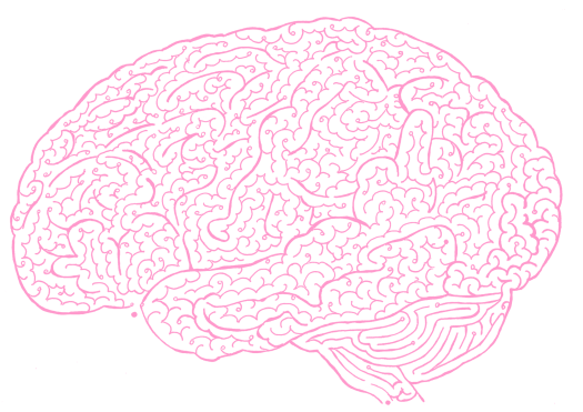 An image of a brain that has been designed as a maze activity